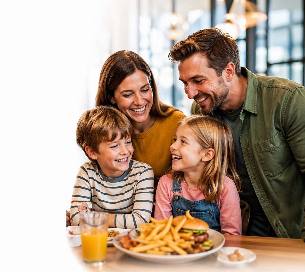 Family enjoying a day out