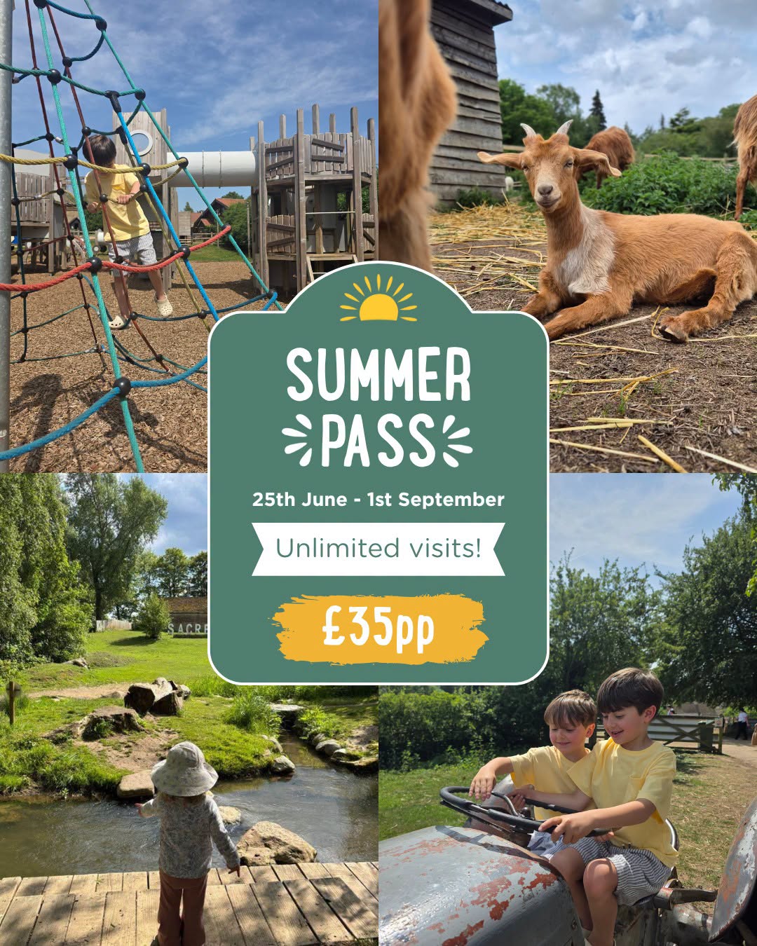 Sacrewell Summer Pass 2026 - Unlimited Farm Visits for £35