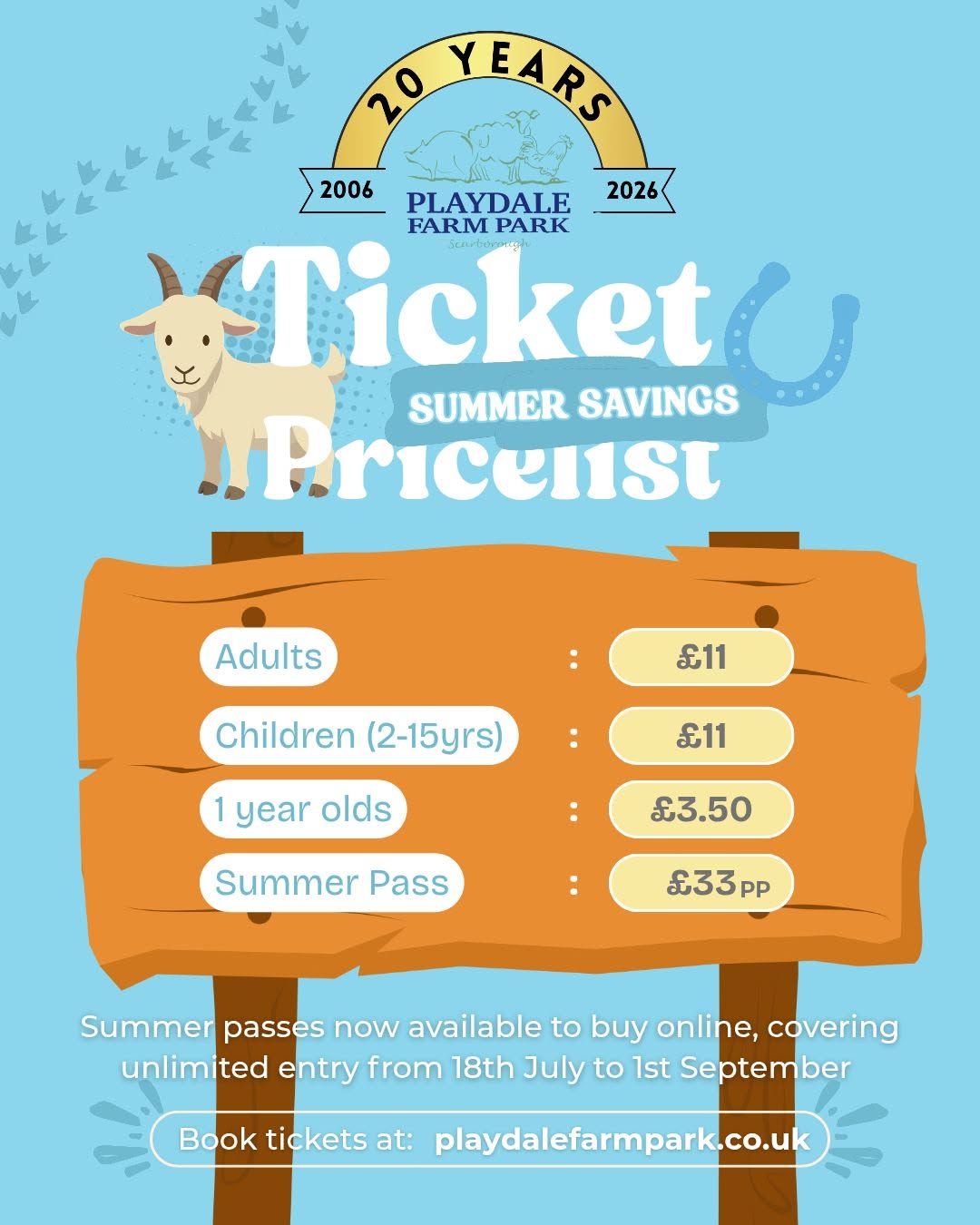 Playdale Farm Park Summer Pass 2026 - Unlimited Entry for £33