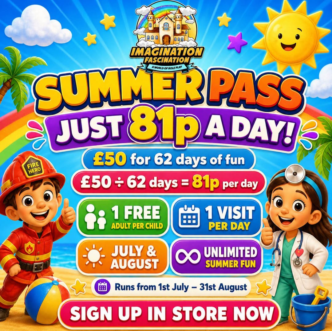 Imagination Fascination Summer Pass 2026 - Unlimited Play for £50 per Child