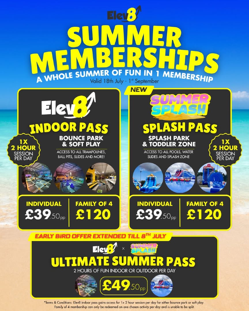 Elev8 Summer Membership 2026 - Passes from £39.50
