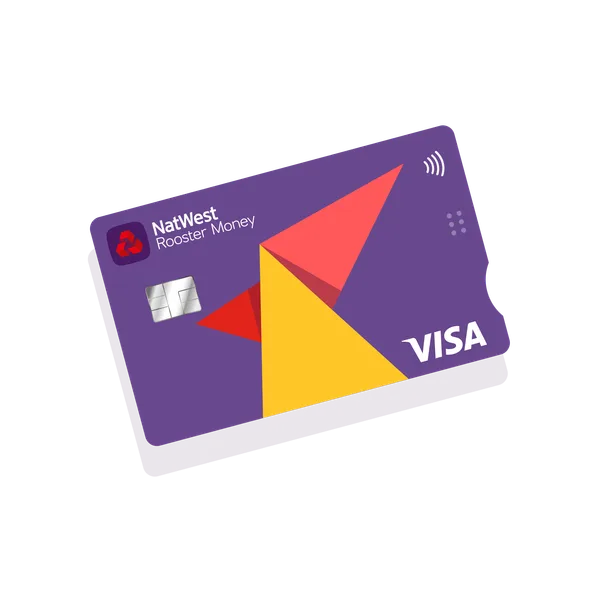 Official purple NatWest Rooster Money prepaid card